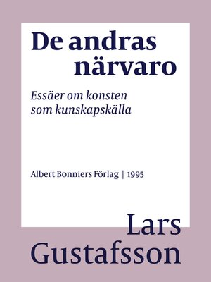cover image of De andras närvaro